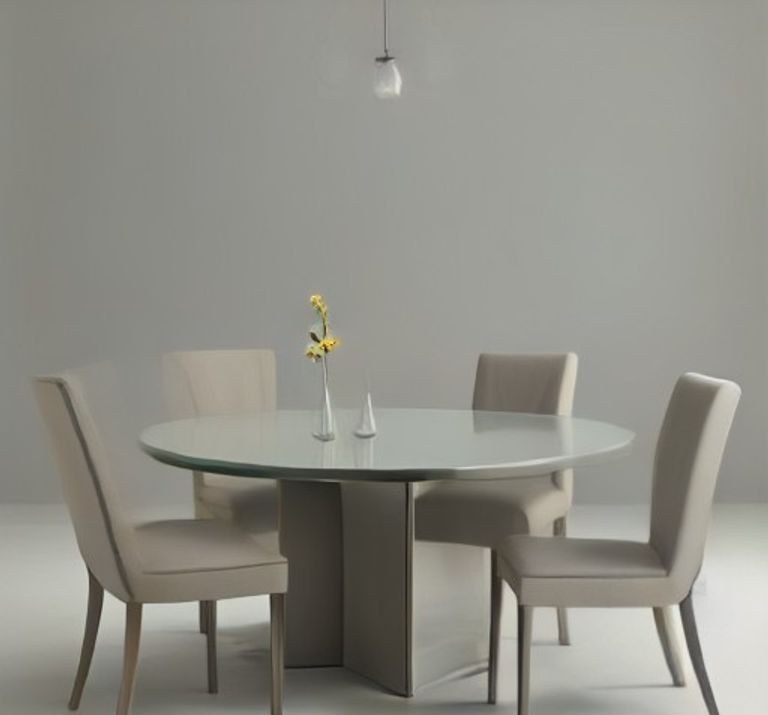 طاولة سفرة زجاجية مع 6 كراسي - Quality used item at Tabuk Haraj Furniture showroom